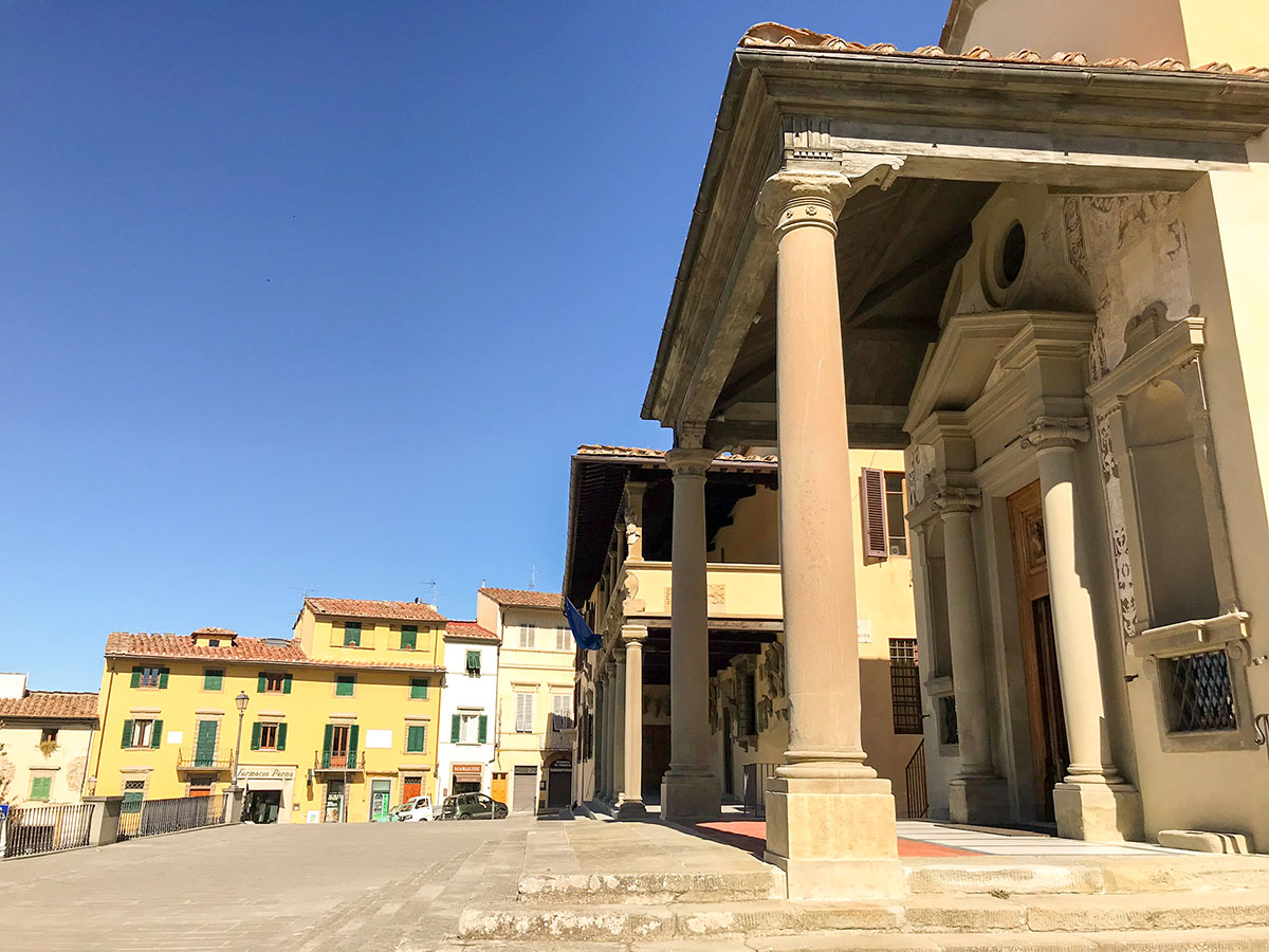 Classic Italian architecture on Fiesole to Firenze on the Via degli Dei Hike in Florence, Tuscany