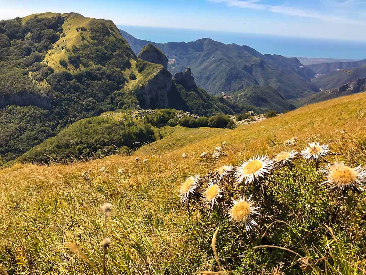 Autumn views on Monte Croce from Palagnana Hike in Tuscany