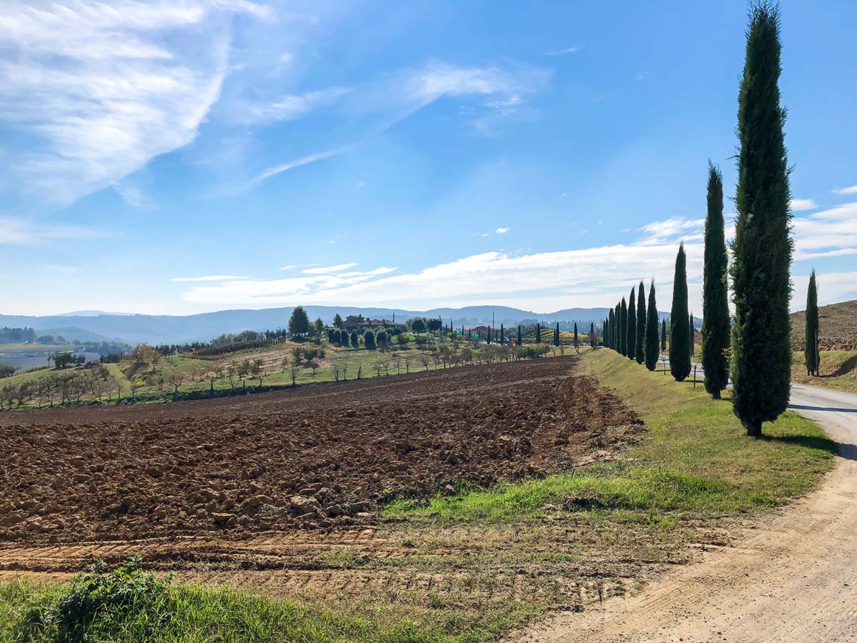 Beautiful views of Pienza to Montepulciano Hike in Tuscany, Italy