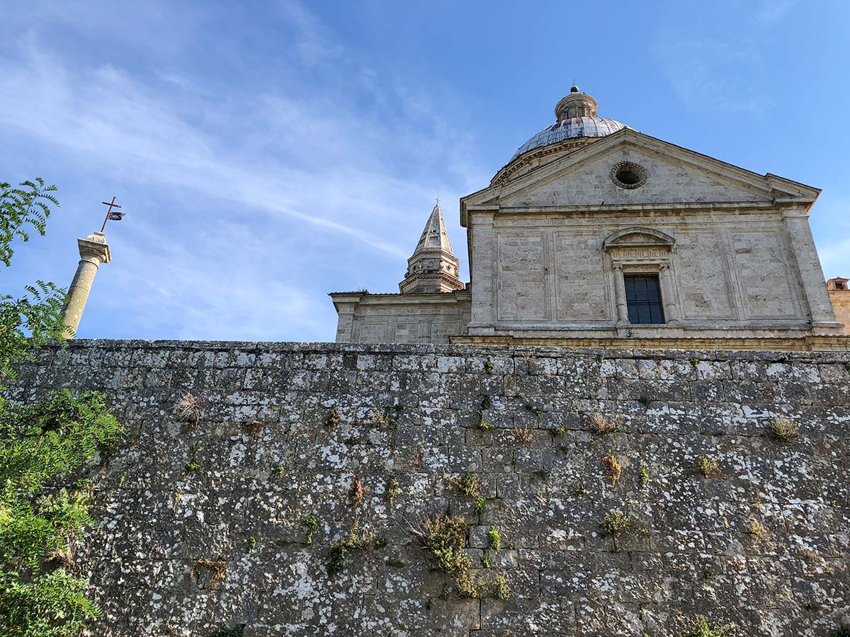 Beautiful church in Montepulciano on Pienza to Montepulciano Hike in Tuscany