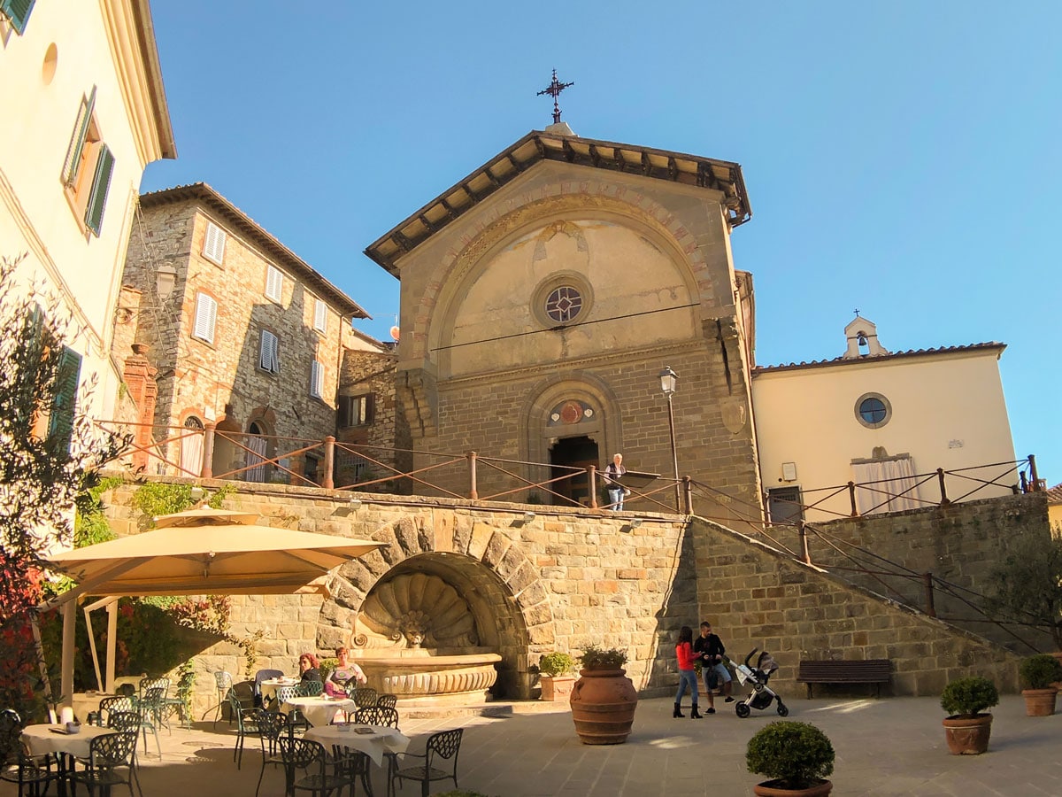 Beautiful centre of Radda on Radda Loop walk in Tuscany