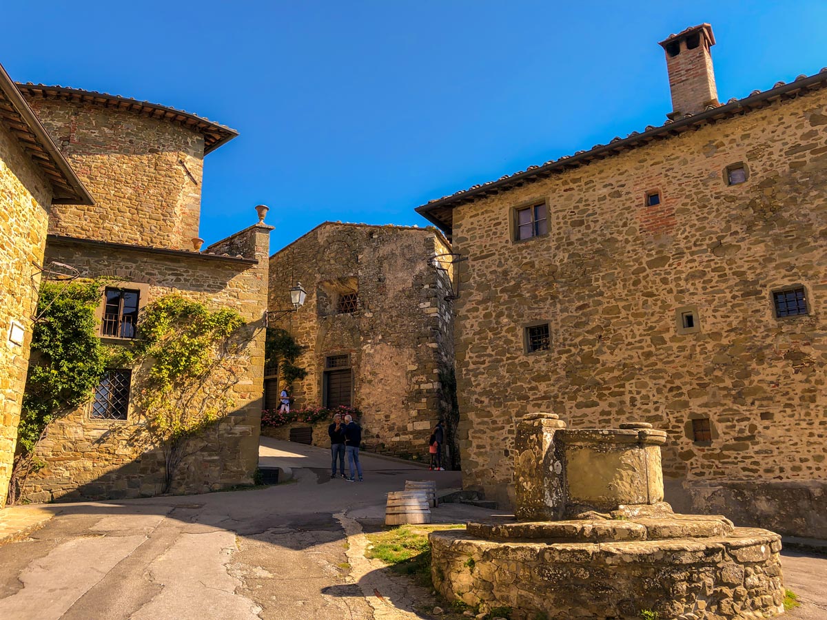 Old well in the Radda village on Radda Loop Hike in Tuscany