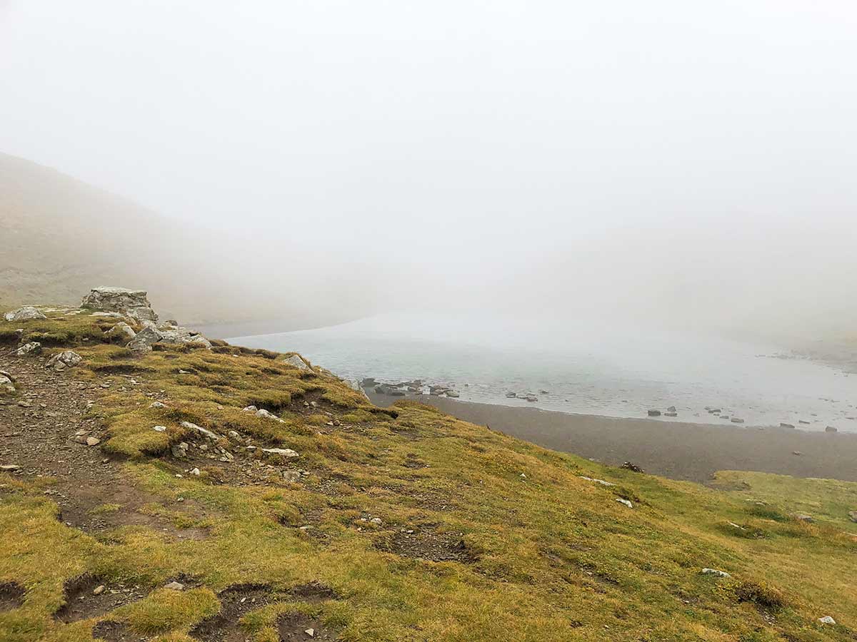 Cloudy day near the lake of Lago Scaffaiolo and Corno Alle Scale Hike in Tuscany