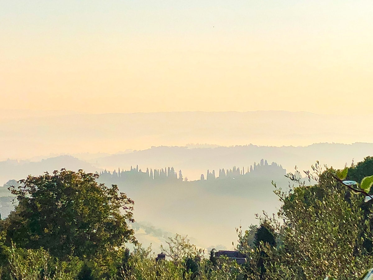 Beautiful autumn views walking the Volterra Loop in Tuscany