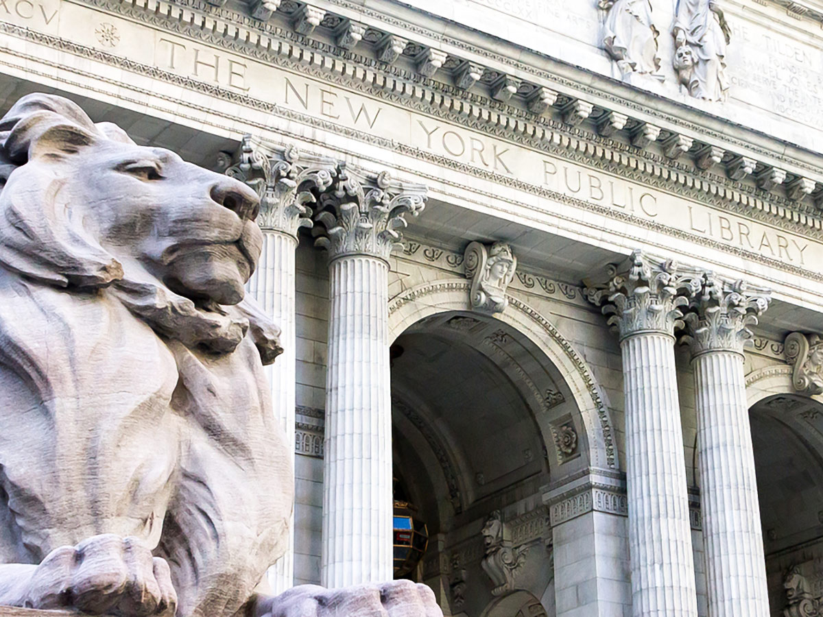 Facade of the New York Public Library on The Best of Midtown Walking Tour in New York City