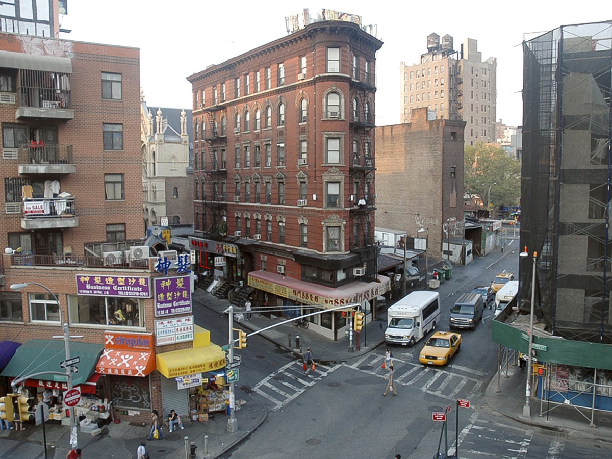 Aerial view of Chinatown on Foodies Walk Tour in New York City