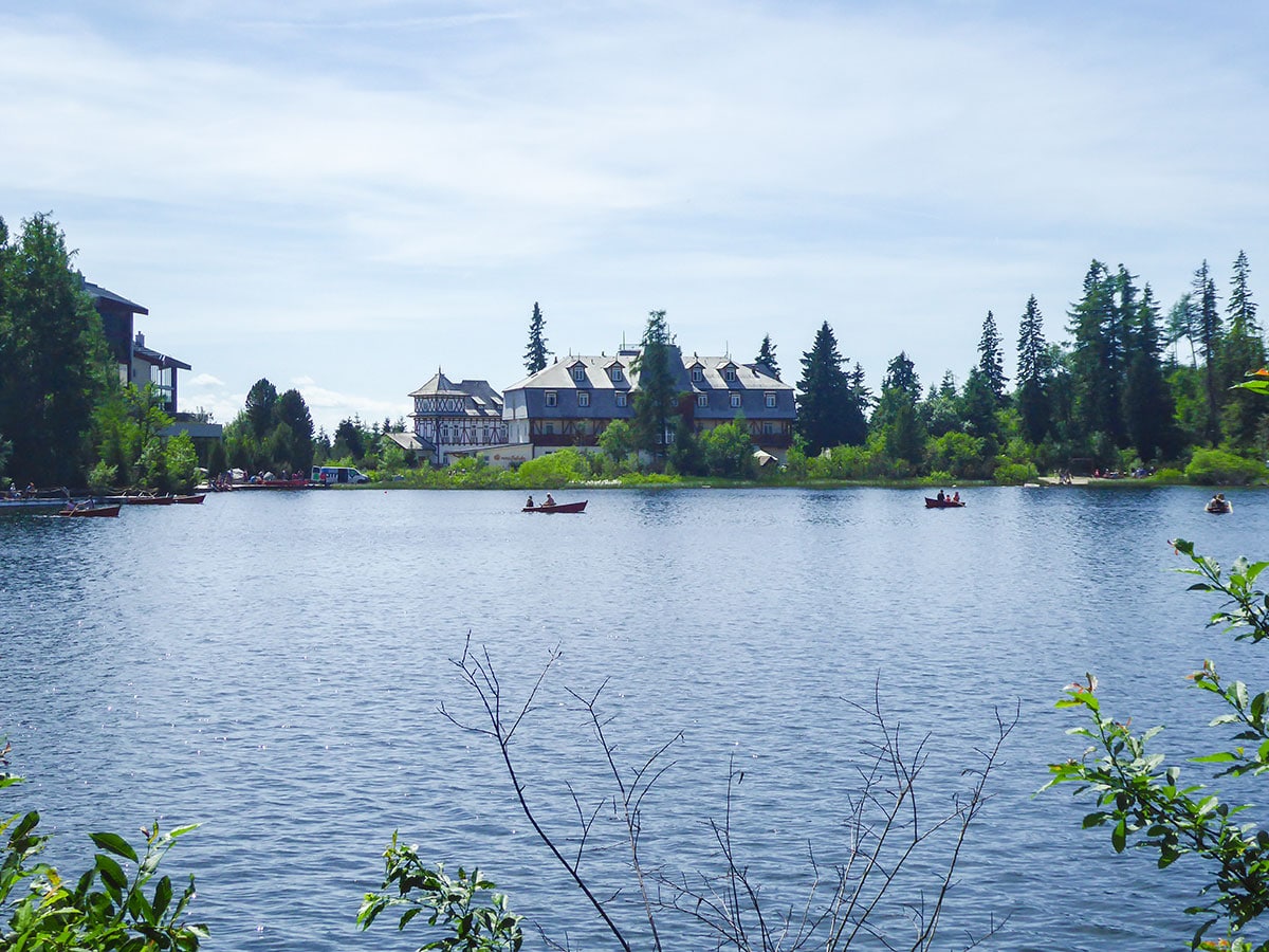 Hotel Solisko on a lakeshore