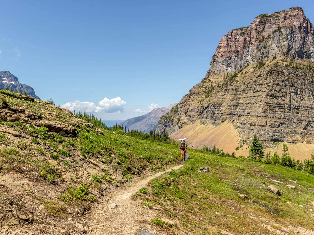 Boulder Pass Backpacking Trail in Glacier National Park rewards with beautiful views of Montana