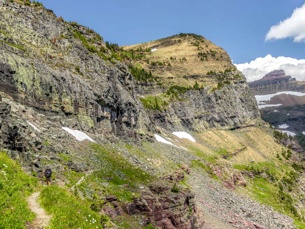 Amazing scenery on Boulder Pass Backpacking Trail in Glacier National Park