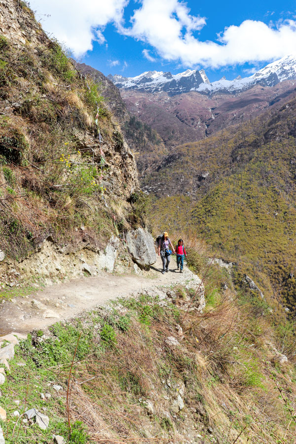 On the way down into the valley