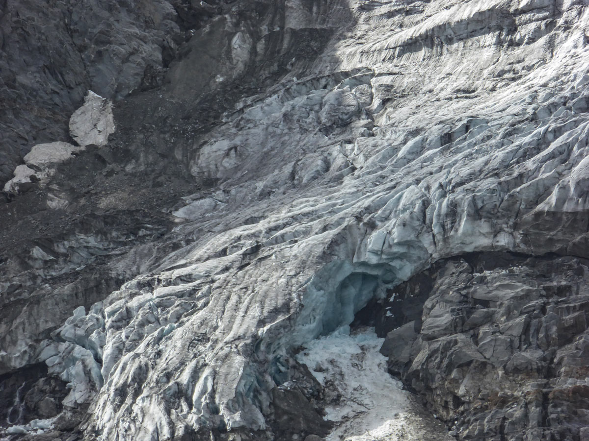 Money Glacier from from close on Alpe Money hike in Gran Paradiso National Park, Italy