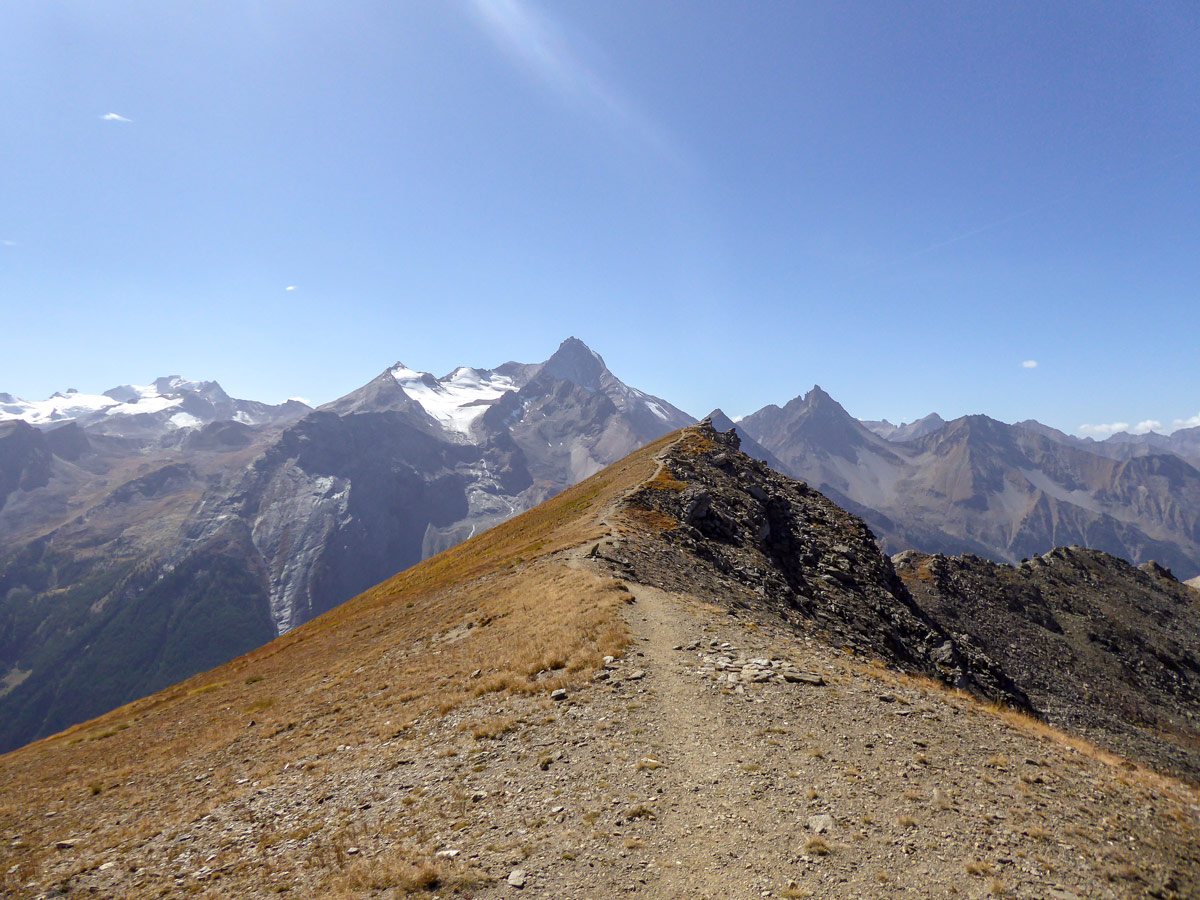 Views from top of Col Tsasèche hike in Gran Paradiso National Park, Italy