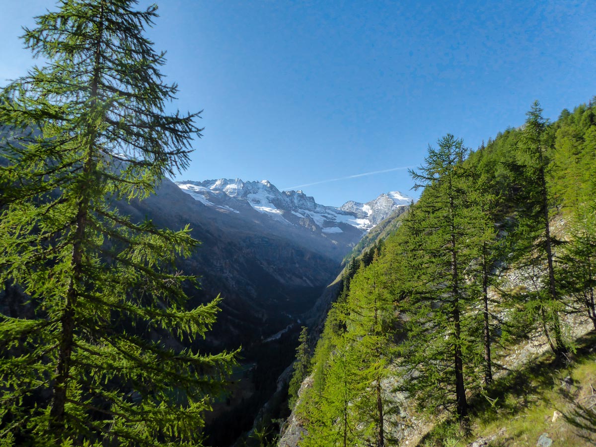 Ascending on Colle della Rossa hike in Gran Paradiso National Park, Italy