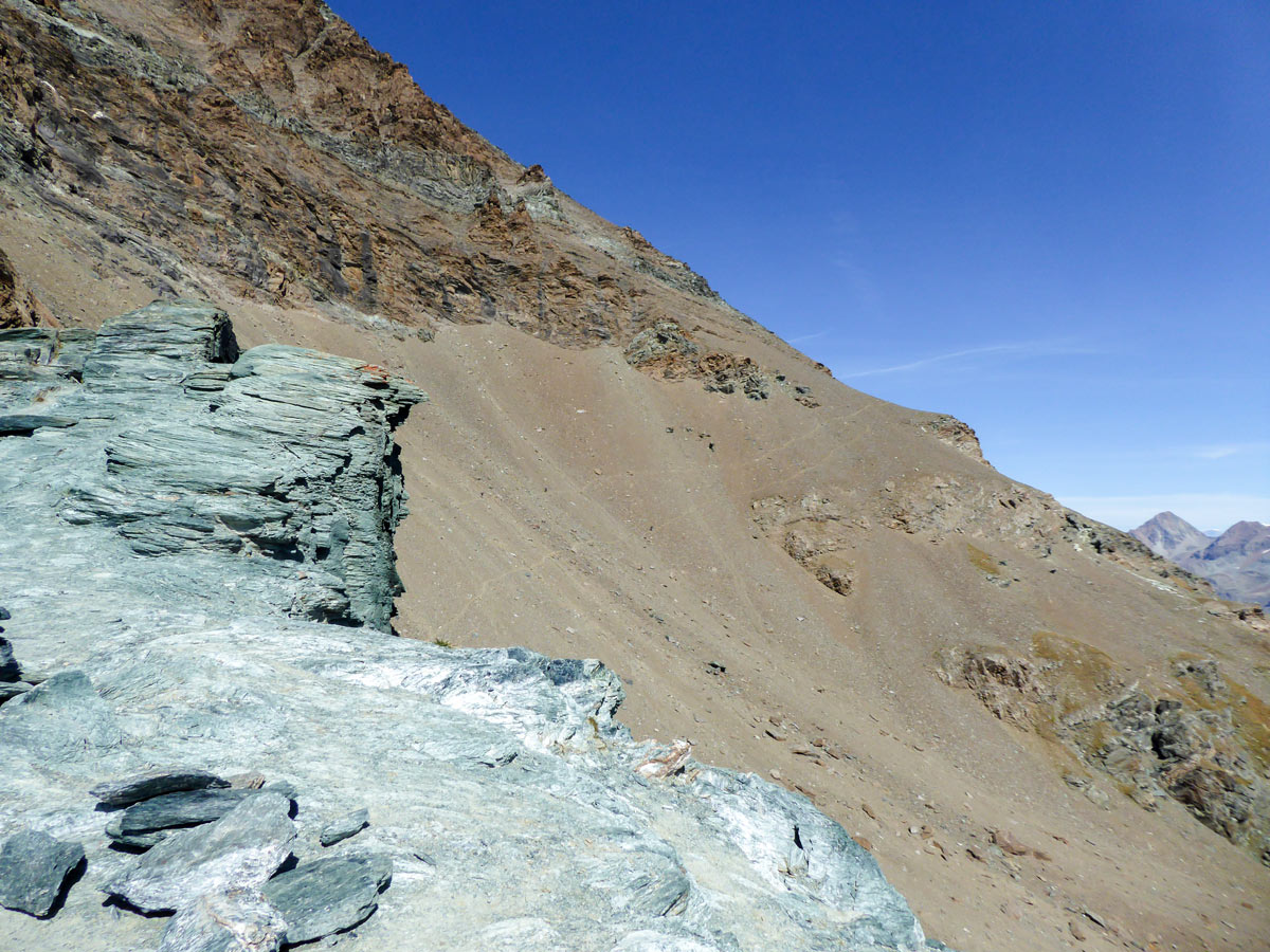 Two alternate trails on Colle della Rossa hike in Gran Paradiso National Park, Italy