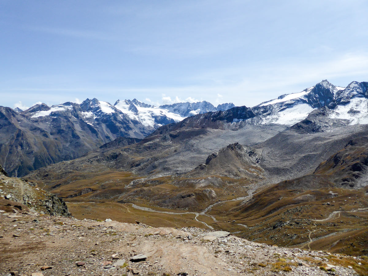 Valnontey Valley view on Colle della Rossa hike in Gran Paradiso National Park