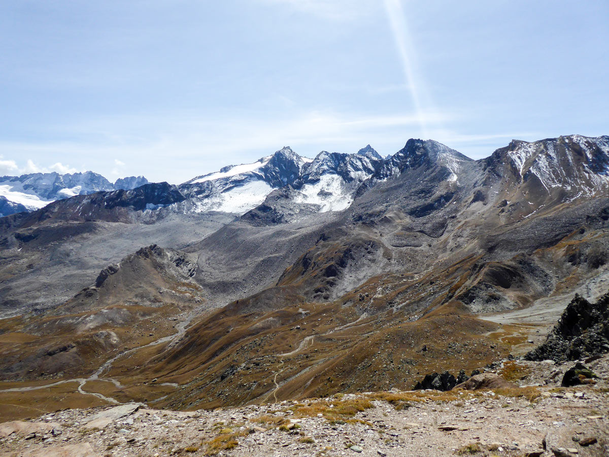Gran Paradiso and Herbetet peaks on Colle della Rossa hike in Gran Paradiso National Park