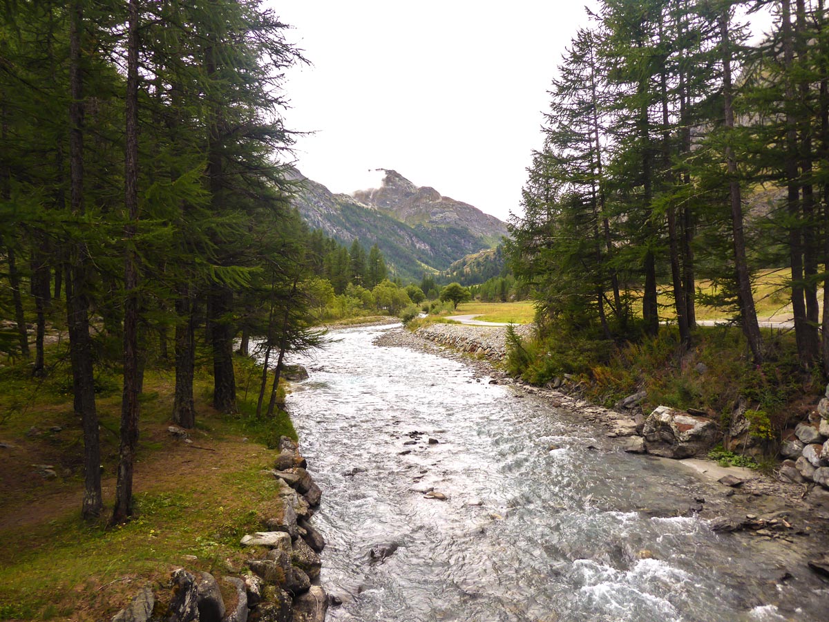 Dora di Rhemes river on Lago Pellaud via the Grand Rû Ring hike near Gran Paradiso National Park, Italy