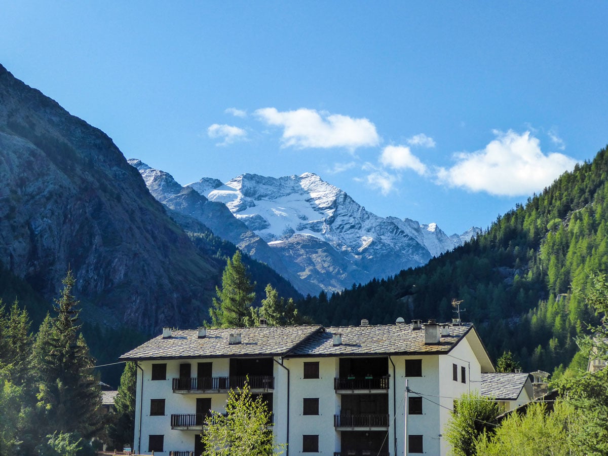 Vallone dell'Urtier view from Lago di Loie hike in Gran Paradiso National Park, Italy