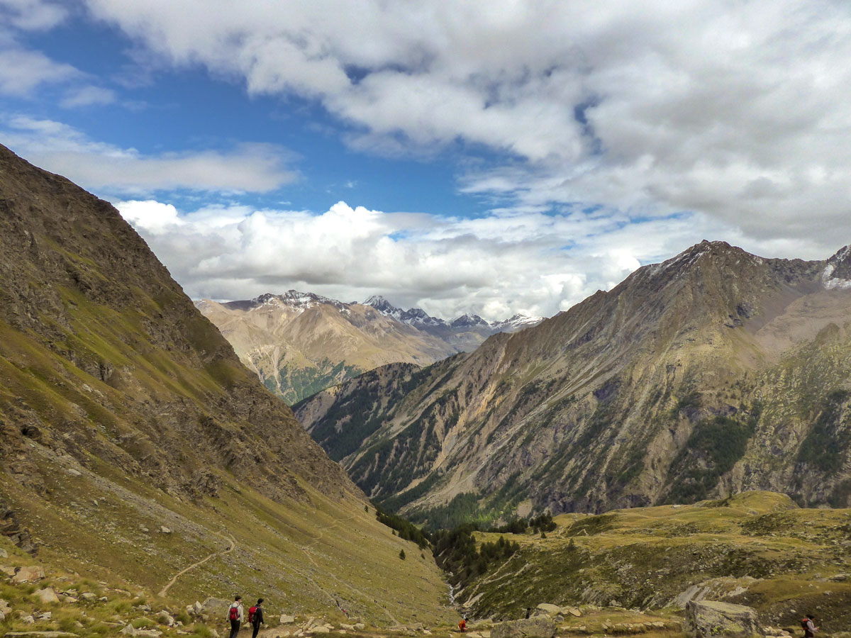 Rifugio Vittorio Sella hike has beautiful views looking towards Cogne