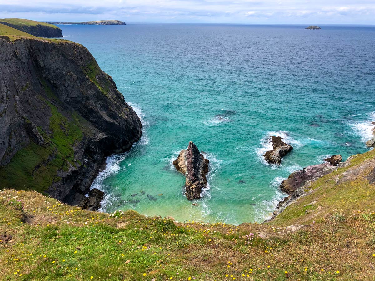 Steep cliffs and turquoise waters are a common feature of this beautiful walk
