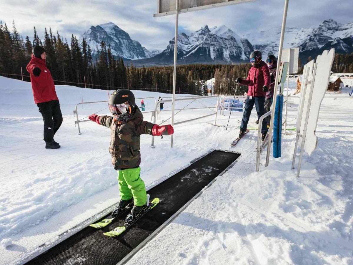 Learning to ski Photo Credit Lake Louise Ski Resort