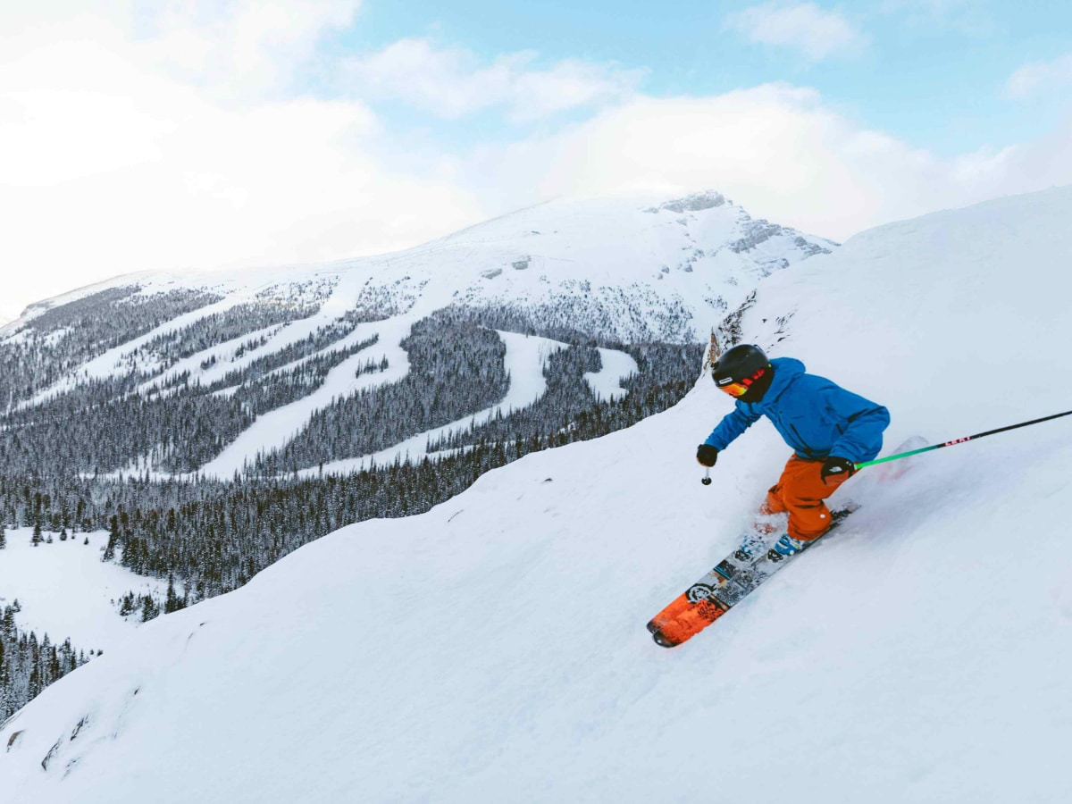Skiing downhill Photo Credit Banff Sunshine Resort