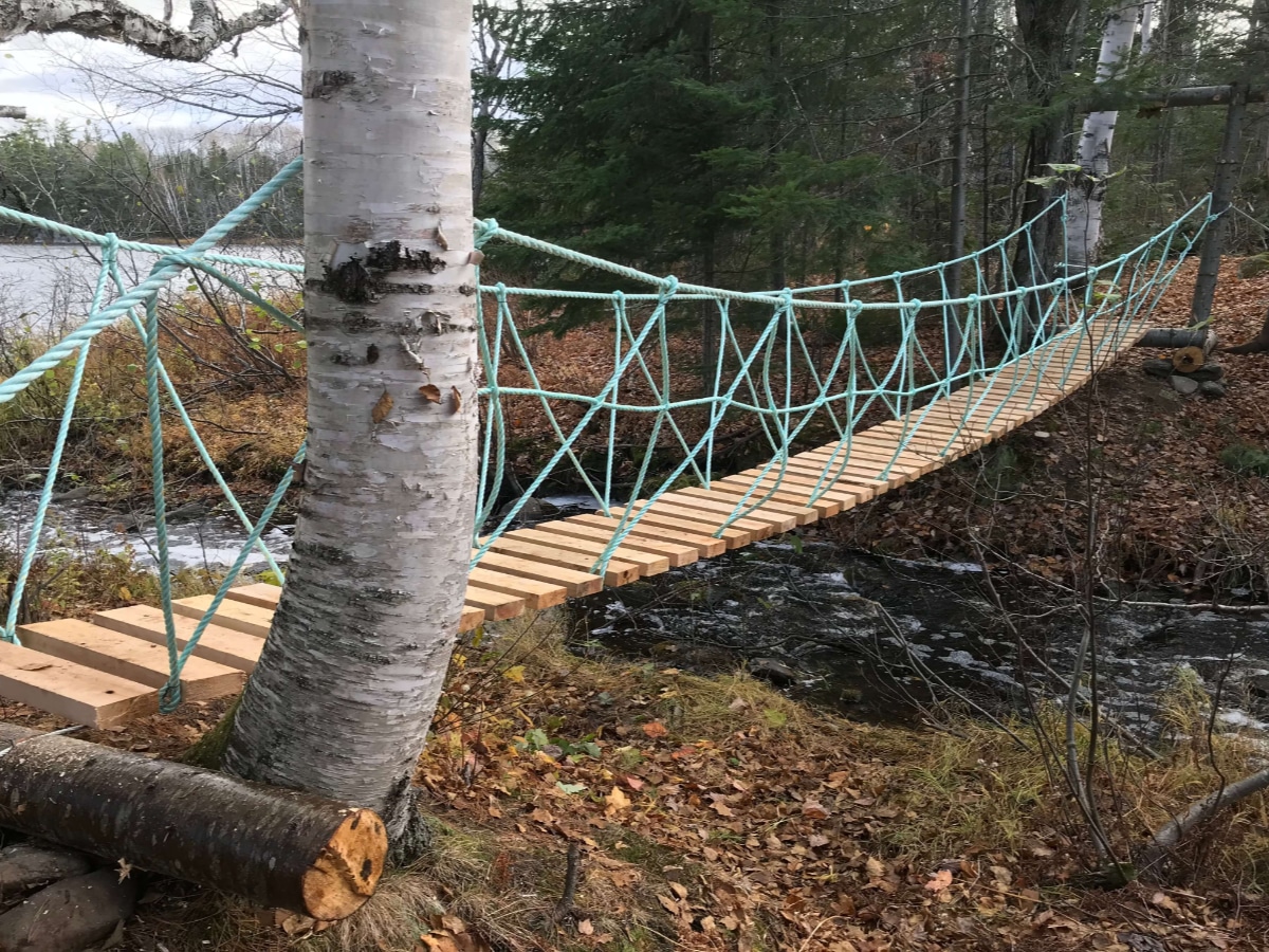 Sentier Nepisiguit Mi'gmaq Trail-bridge on the trail