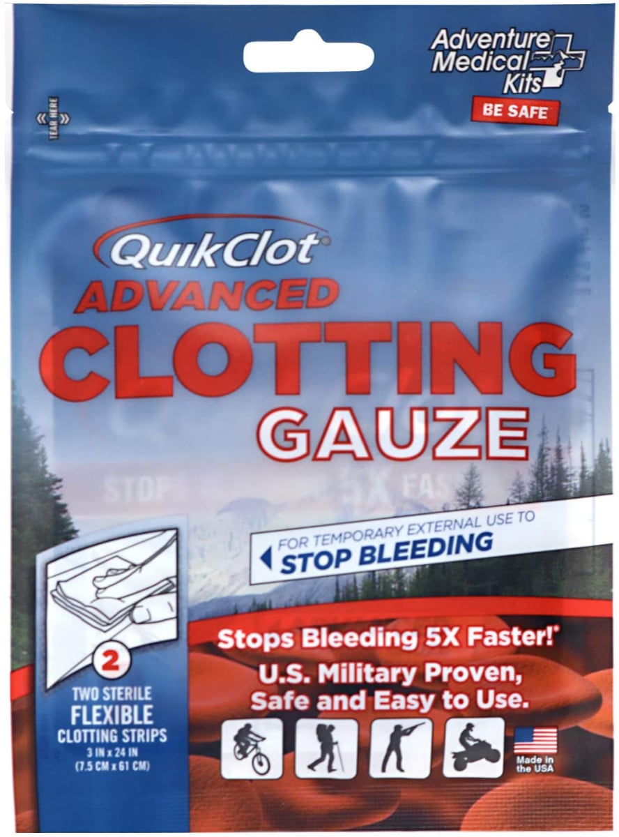 QuikClot Advanced Clotting Gauze - 3 x 24 in, 2 Pieces