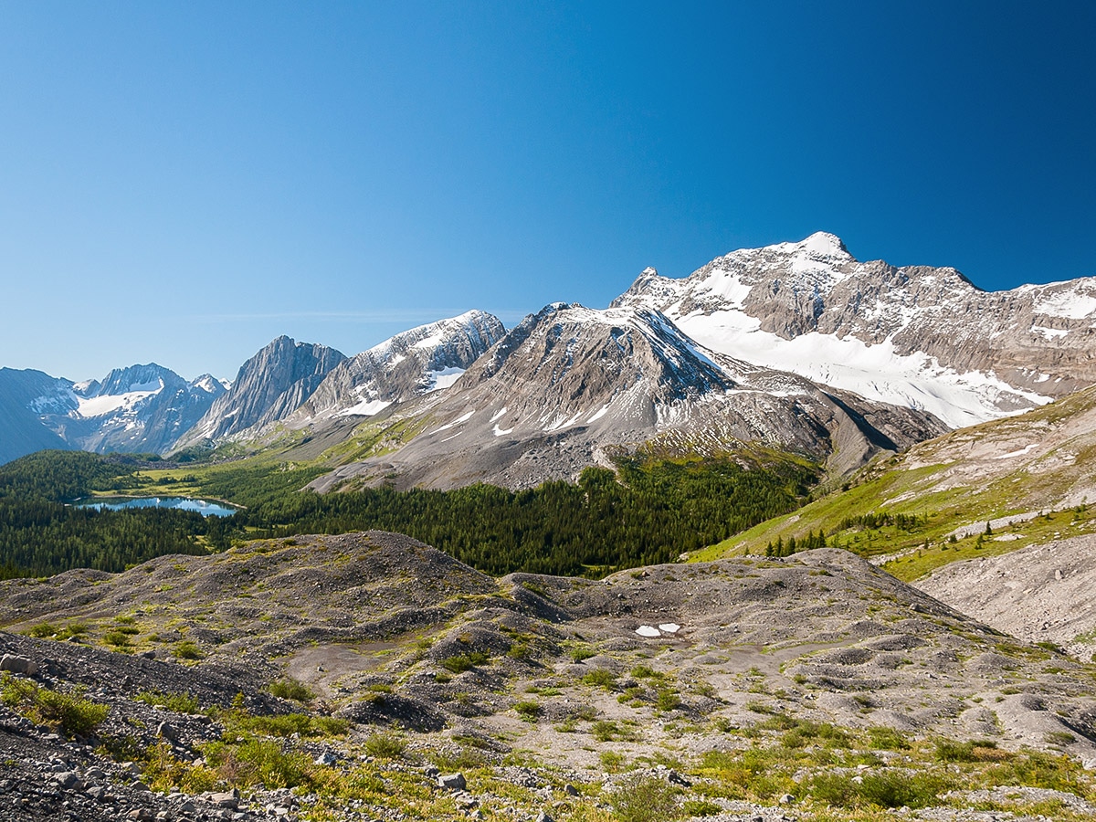 View from Haig Glacier with Lawson Lake on the left