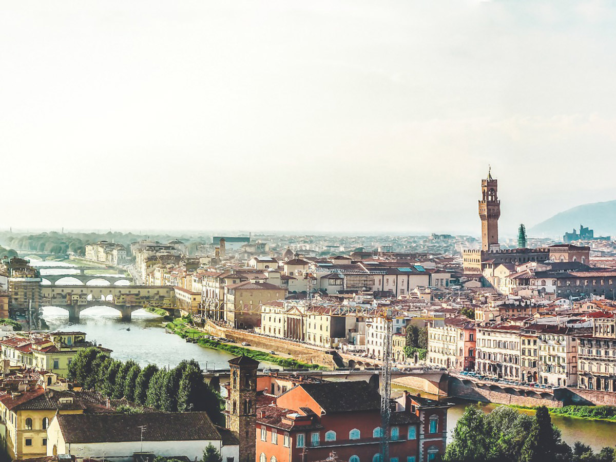 Beautiful views of Florence in Tuscany, Italy