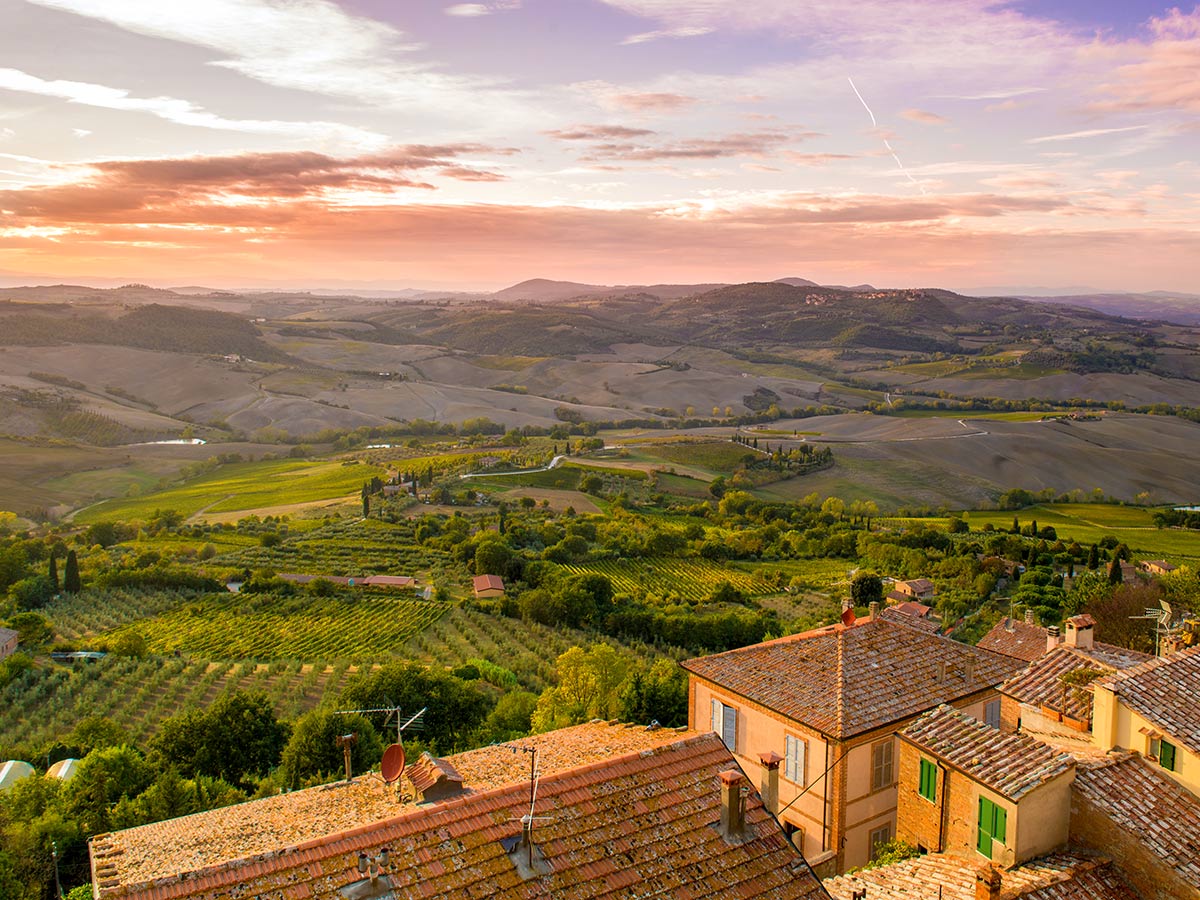 The countyside and wineyards of Tuscany, Italy