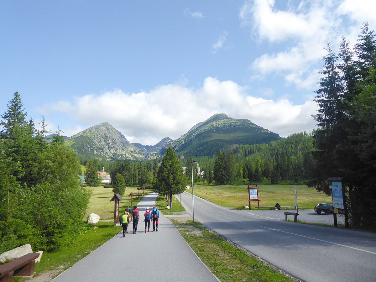 Beginning of trail in Štrbské Pleso