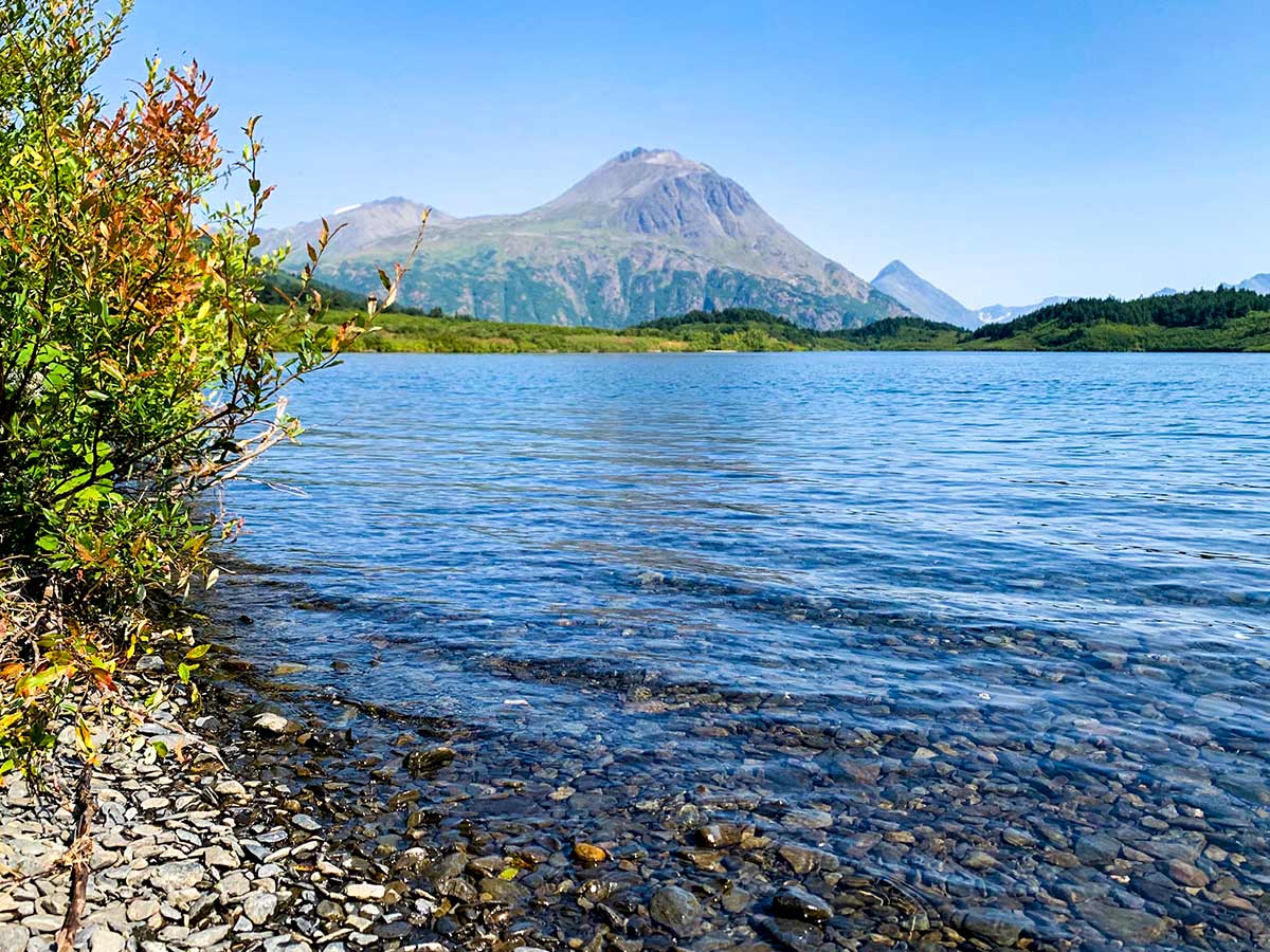 Lake shores near Carter Lake in Kenai Peninsula Alaska