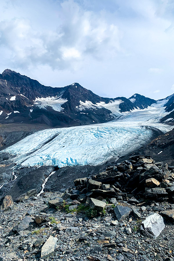 Crow Pass Trail from Girdwood has amazing views of Raven Glacier