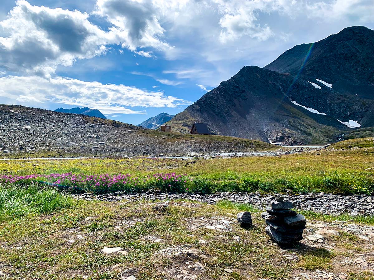 Crow Pass Cabin on Crow Pass Trail to Raven Glacier in Alaska