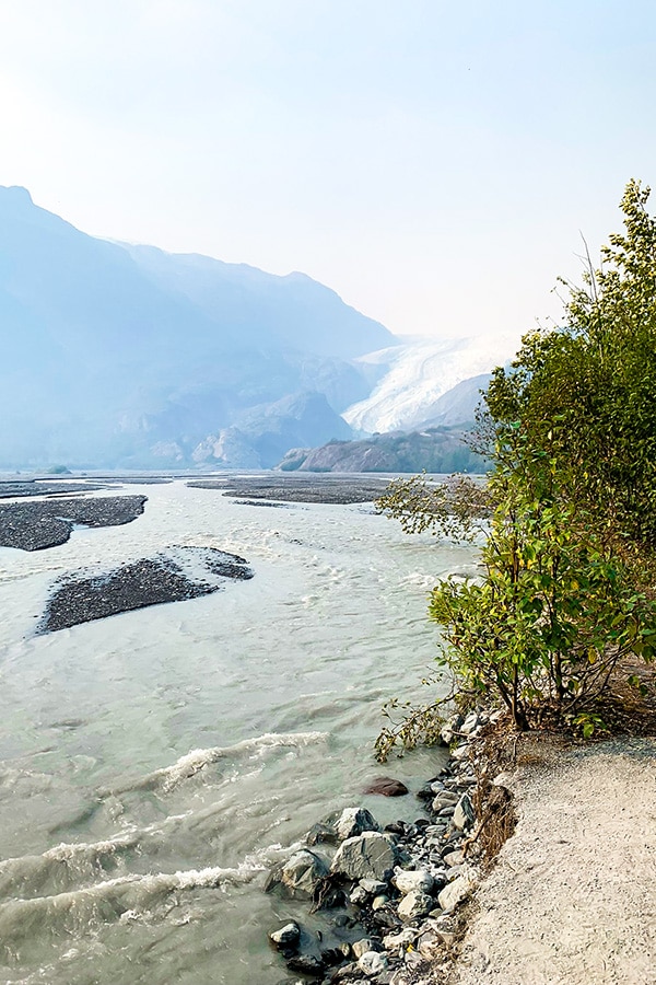 Melting Ice Creek on Exit Glacier Trail in Kenai Fjords National Park Alaska