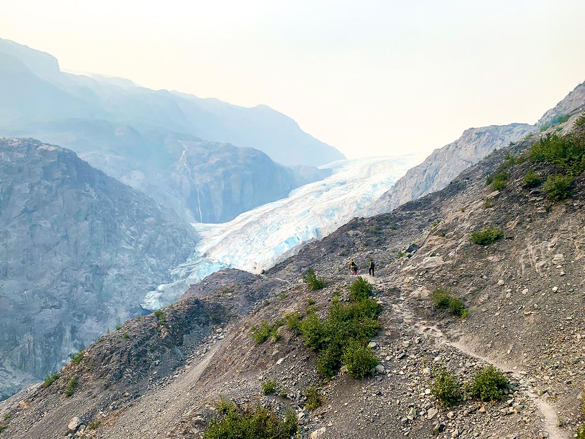 Trail to Exit Glacier in Kenai Fjords National Park near Anchorage Alaska