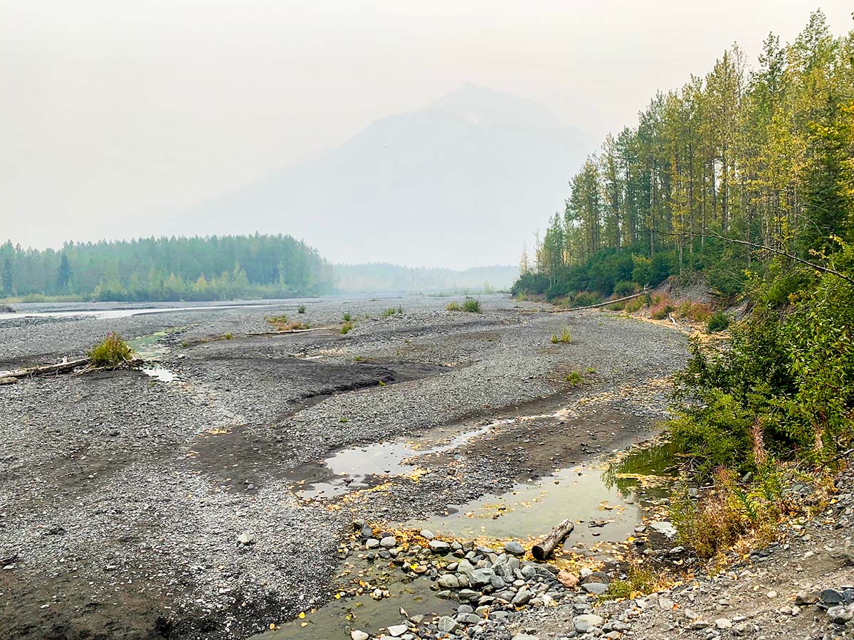 Glimpse to Exit Glacier on Harding Icefield Trail near Anchorage