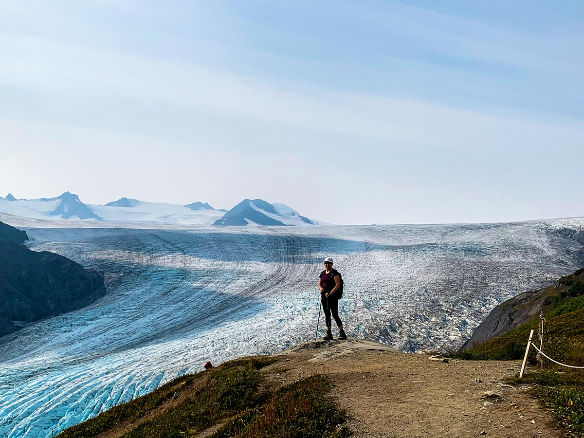 One of the overlooks on Harding Icefield Trail in Alaska