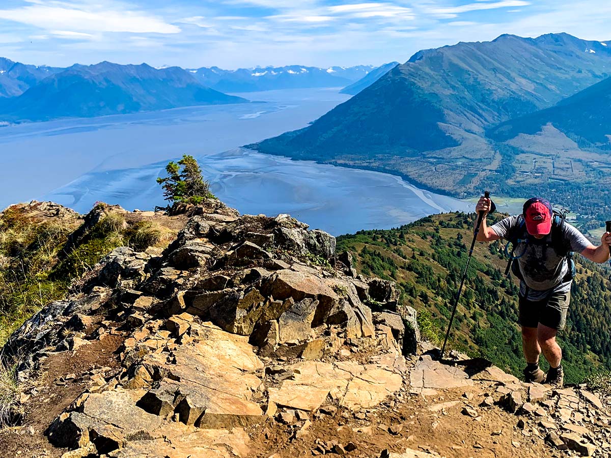 Rocky terrain on a hike to Hope Point near Hope in Kenai Peninsula