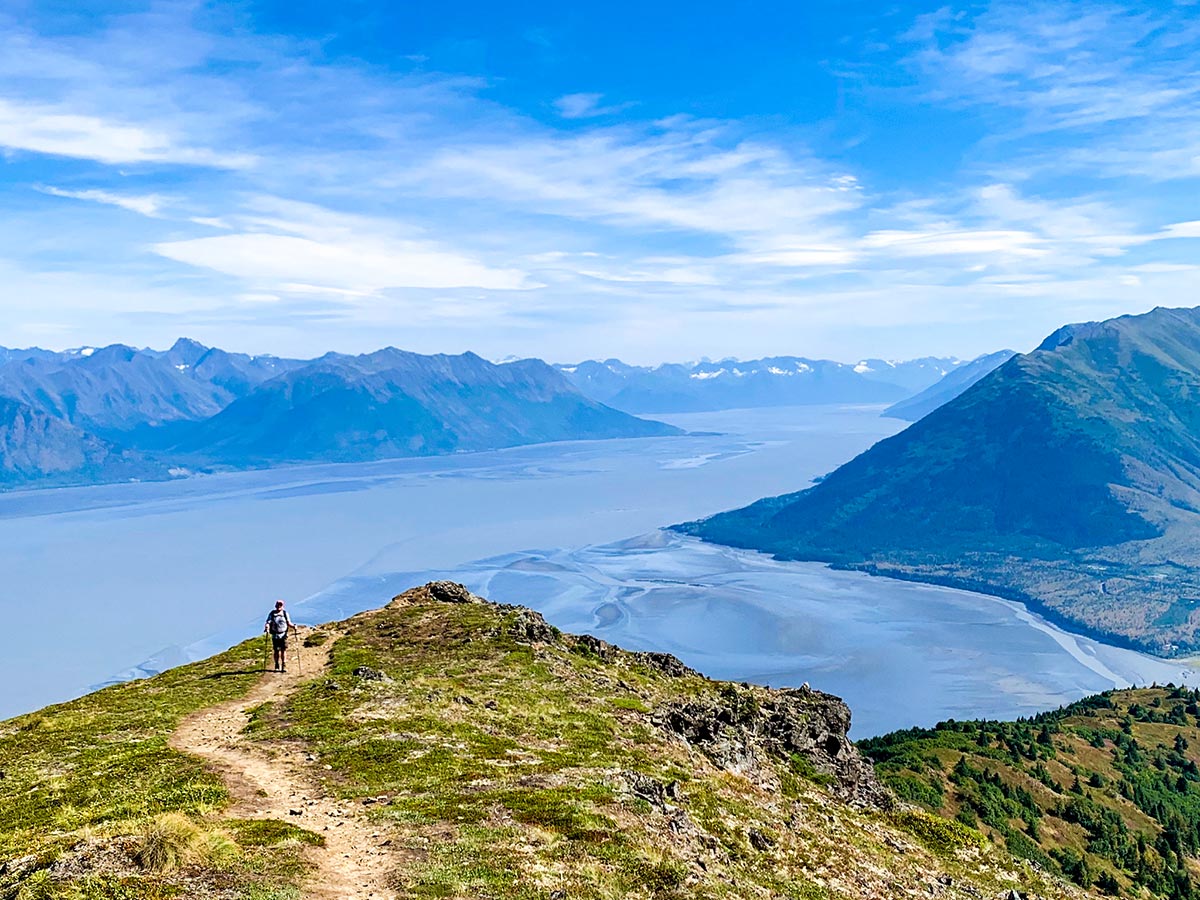 Views from the above on Hope Point Hike near Anchorage Alaska