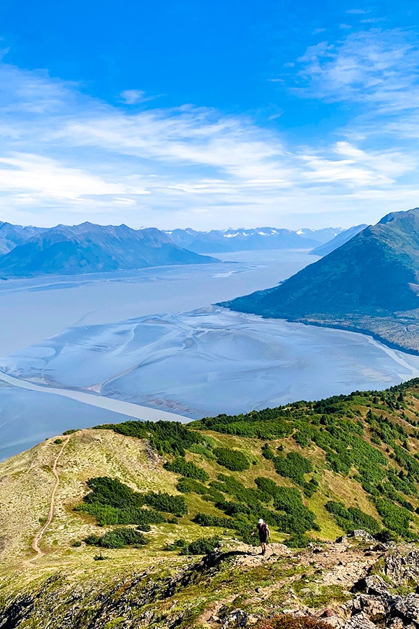 Hope Point Trail near Anchorage has amazing views of Turnagain Arm