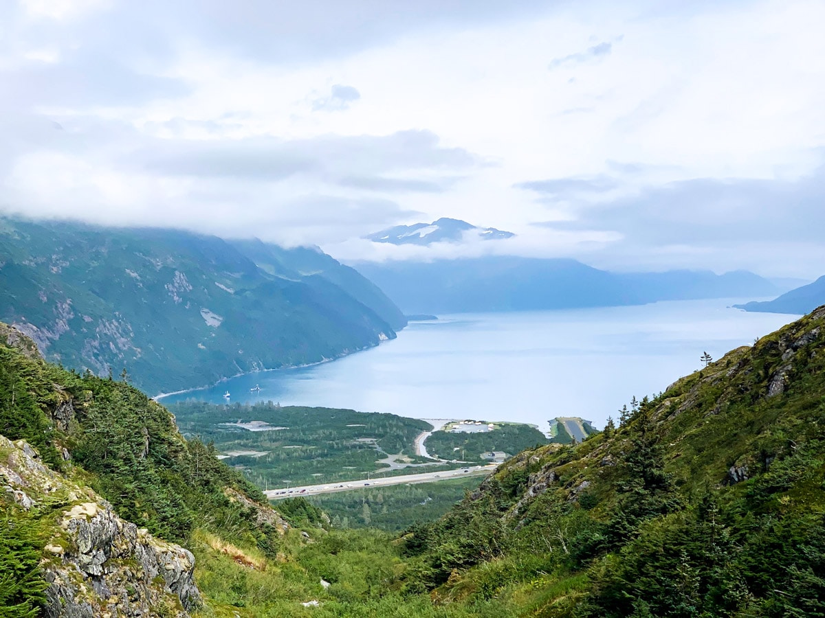 Passage Canal views from top of Portage Pass Alaska