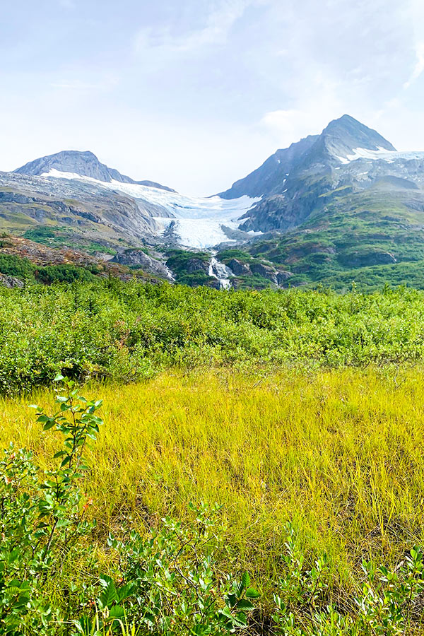 Views of the glaciers surrounding the Portage Valley