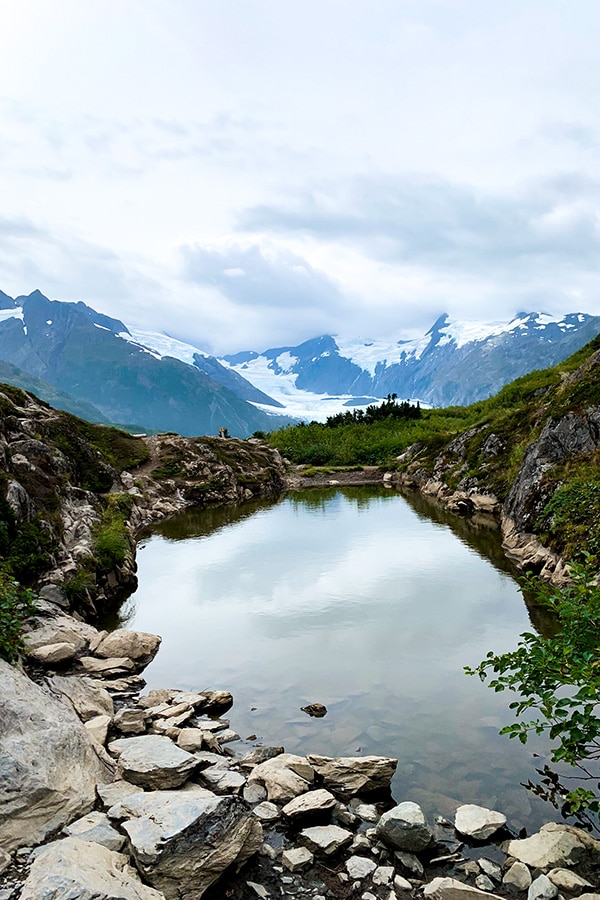 Small lake on the way to Portage Lake in Alaska