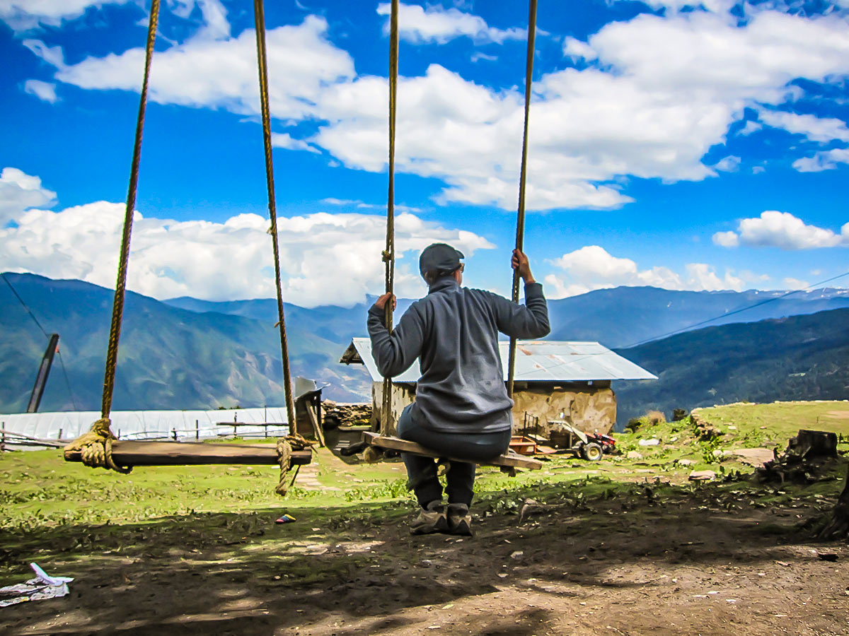 I wasn't kidding about the swing at the Monastery