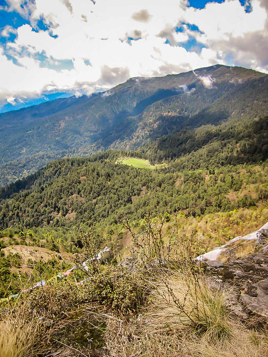 Looking down into the valley