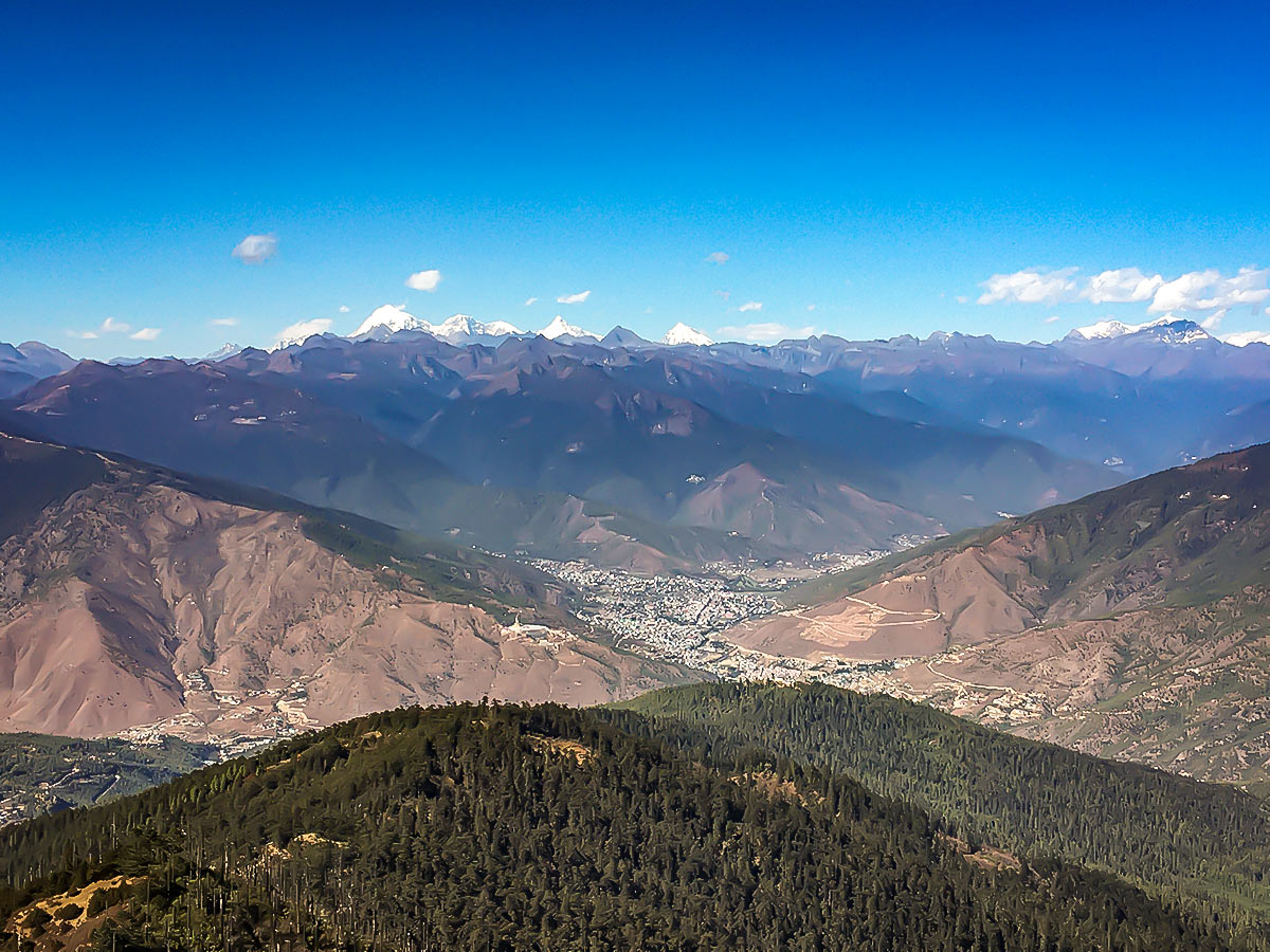 Mountains behind Thimphu Valley