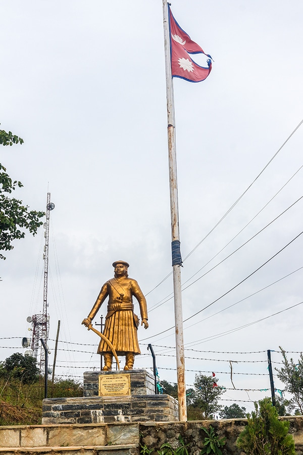 The statue of Kalu Pandey in Kalu Pandey Memorial Park