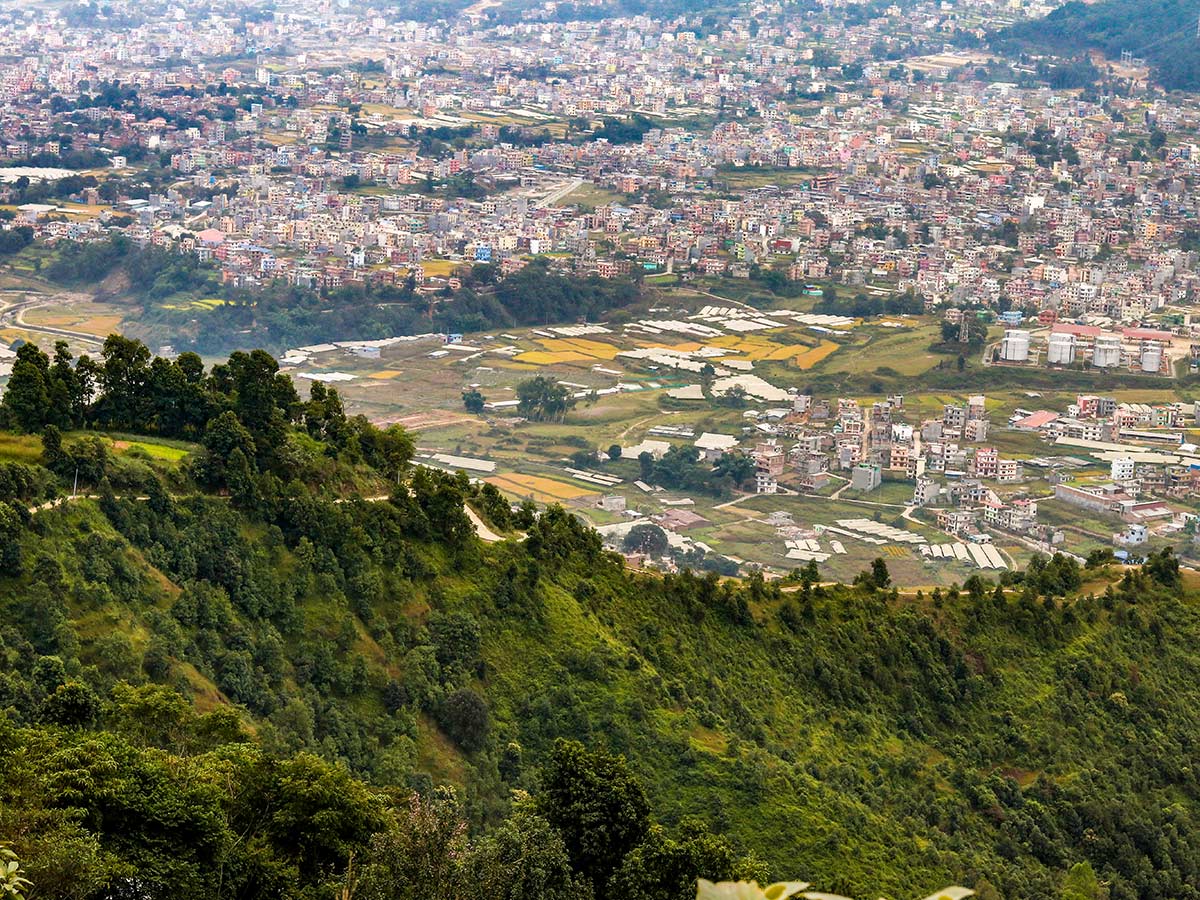 The Dahachowk trail seen from the top